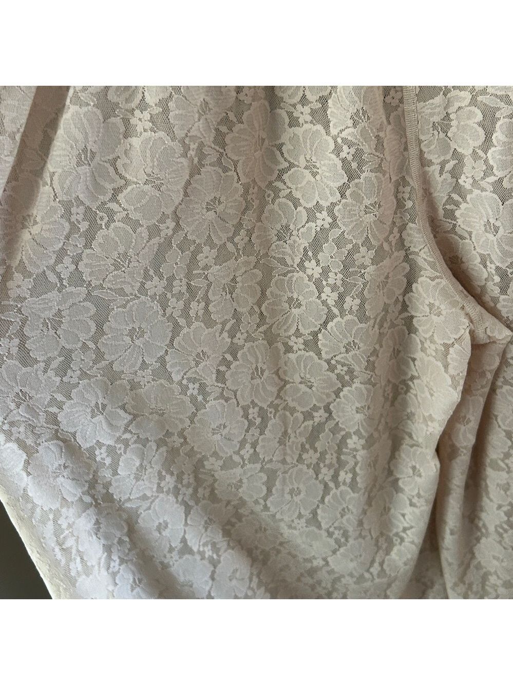 Lace Wide-Leg Side Slit Pants Cream Lace Versatile Lace Pants Cruise Resort Wear - Picture 13 of 16